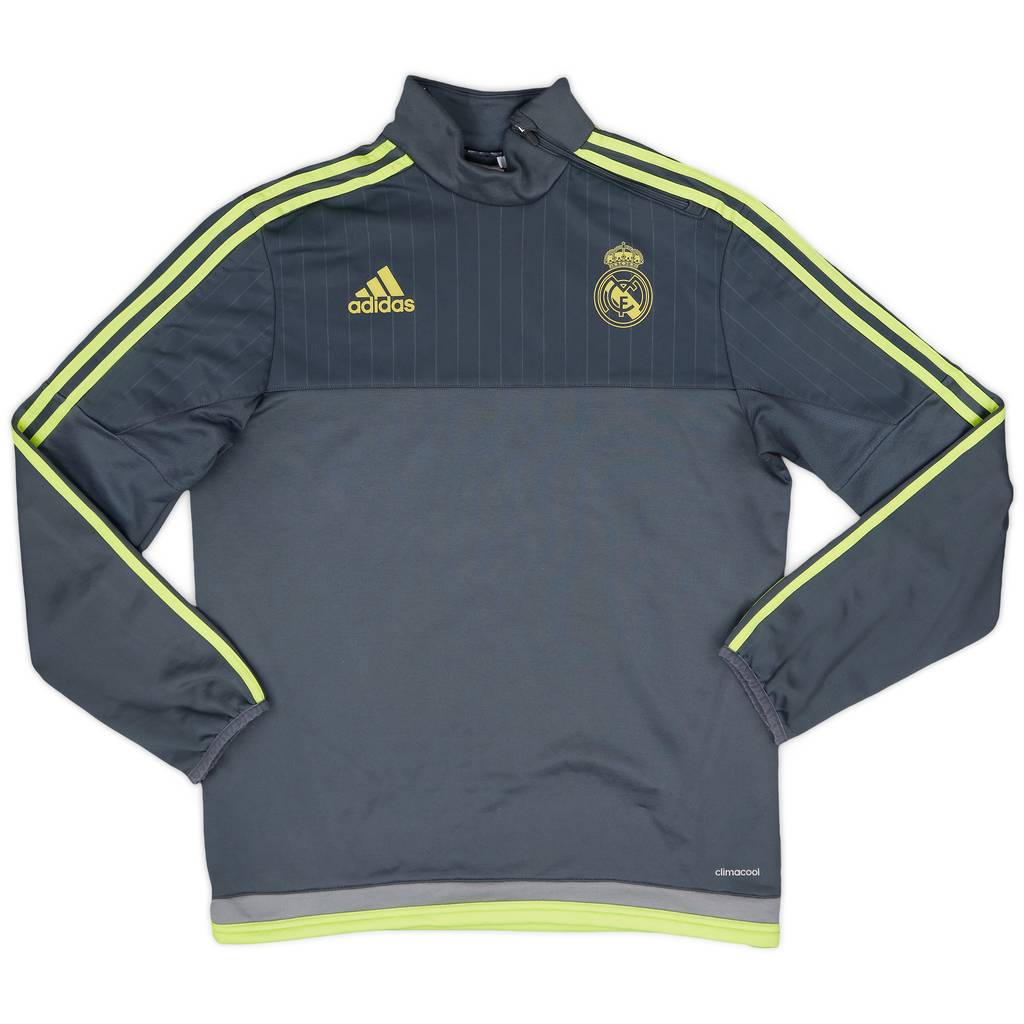 2015-16 Real Madrid adidas 1/4 Zip Drill Top - 8/10 - (M)