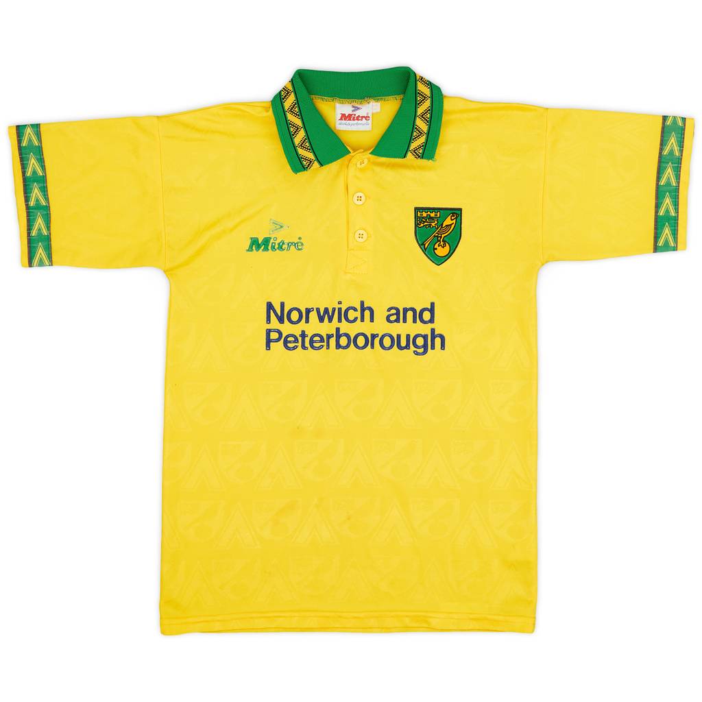 1994-96 Norwich Home Shirt - 5/10 - (L.Boys)