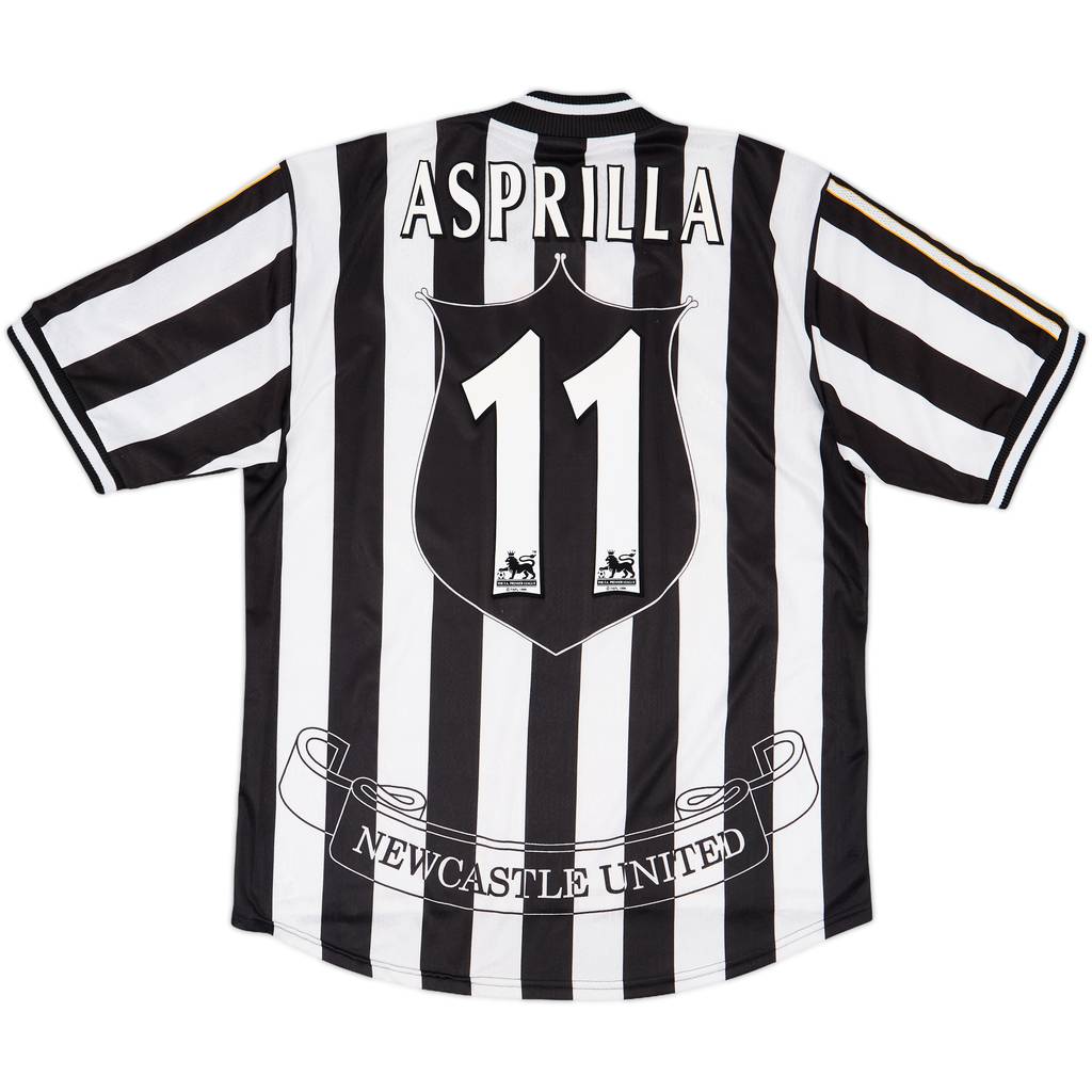 1997-99 Newcastle Home Shirt Asprilla #11 - 8/10 - (L)