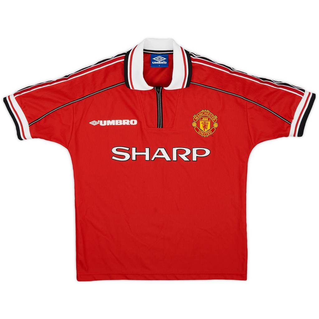 1998-00 Manchester United Home Shirt - 8/10 - (Y)