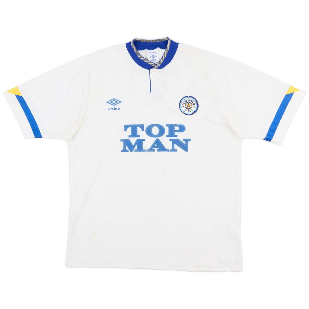 1990-91 Leeds United Home Shirt - 6/10 - (L)