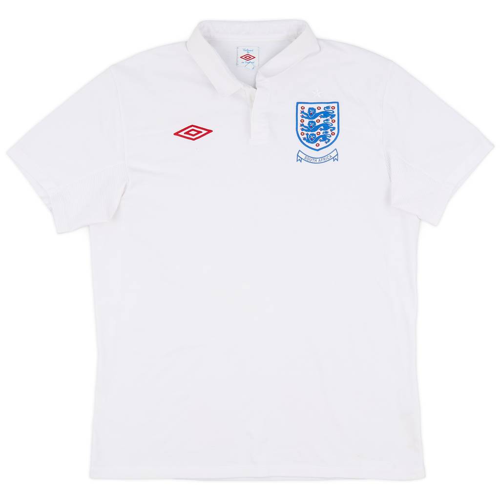 2010-11 England 'Would Cup South Africa 2010' Home Shirt - 8/10 - (L)