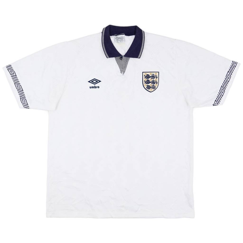 1990-92 England Home Shirt - 5/10 - (L)