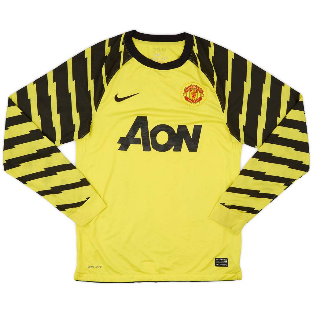 2010-11 Manchester United Yellow GK Shirt - 7/10 - (S)