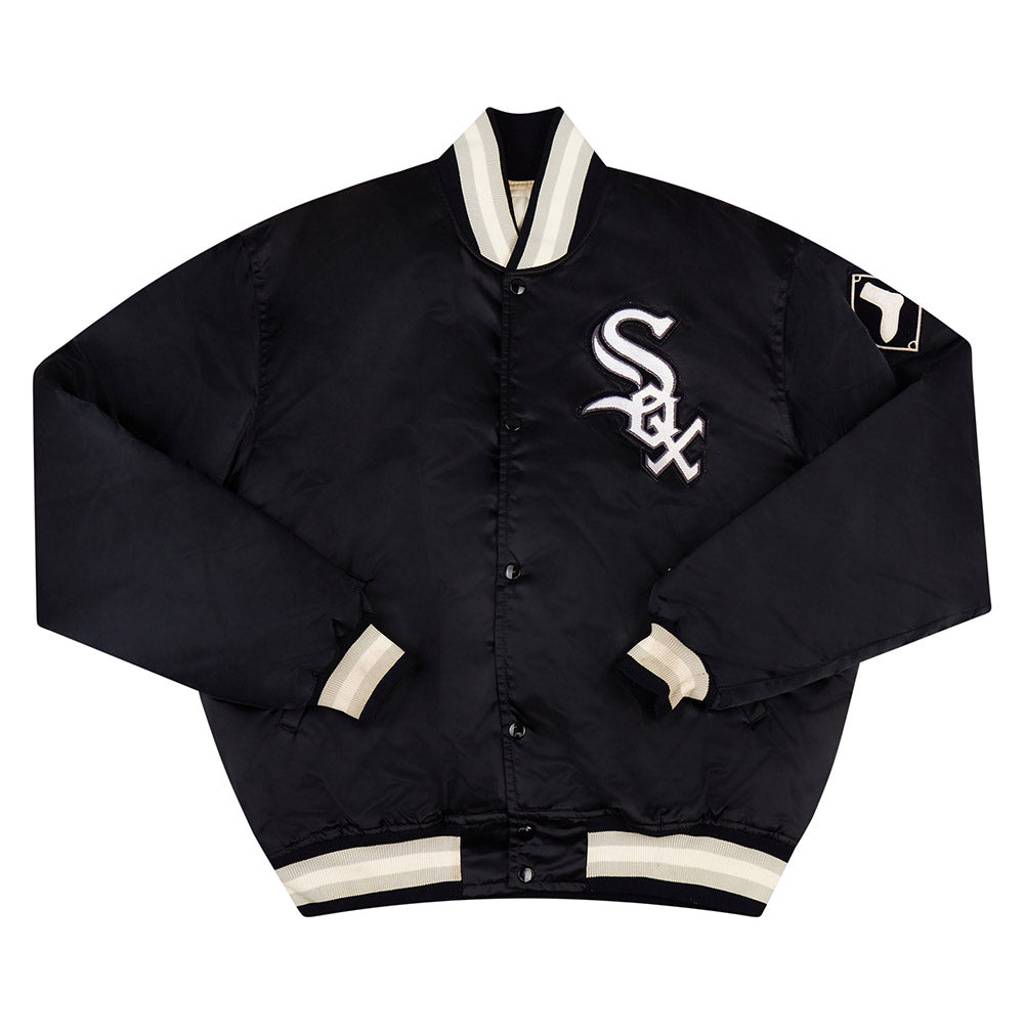 ★決算特価商品★ White Chicago 1990s Sox XL Jacket Varsity Satin Starter スタジャン