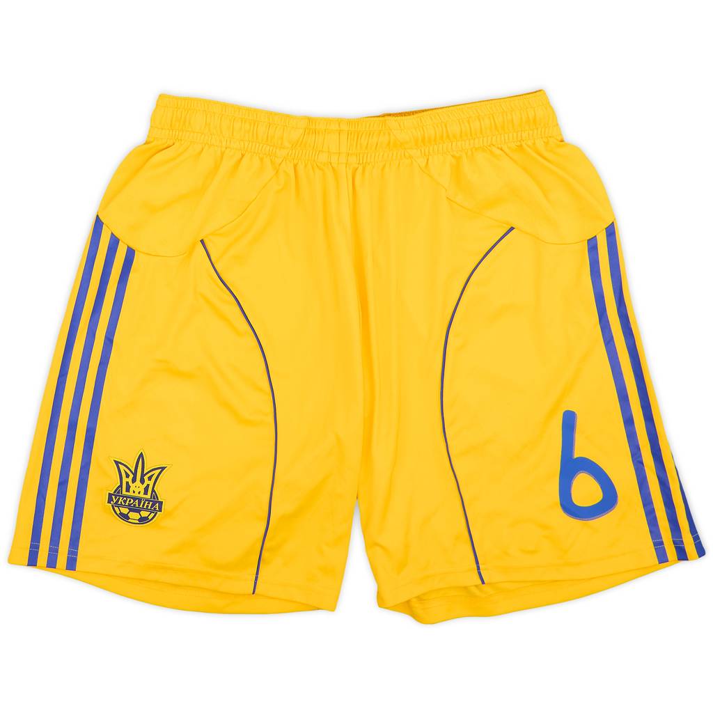 2010-12 Ukraine Player Issue Home Shorts #6 (Harmash) - 7/10 - (XL)