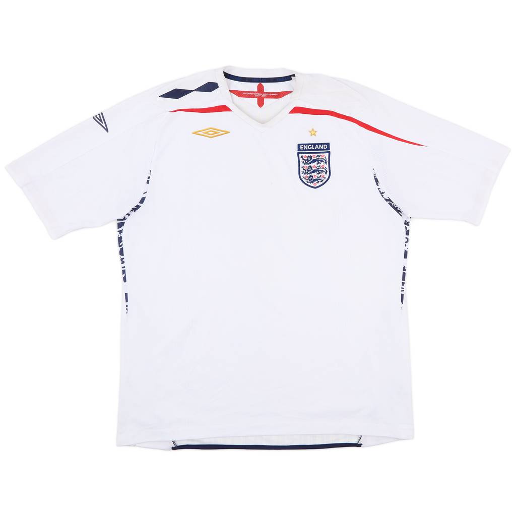 2007-09 England Home Shirt - 6/10 - (XXL)