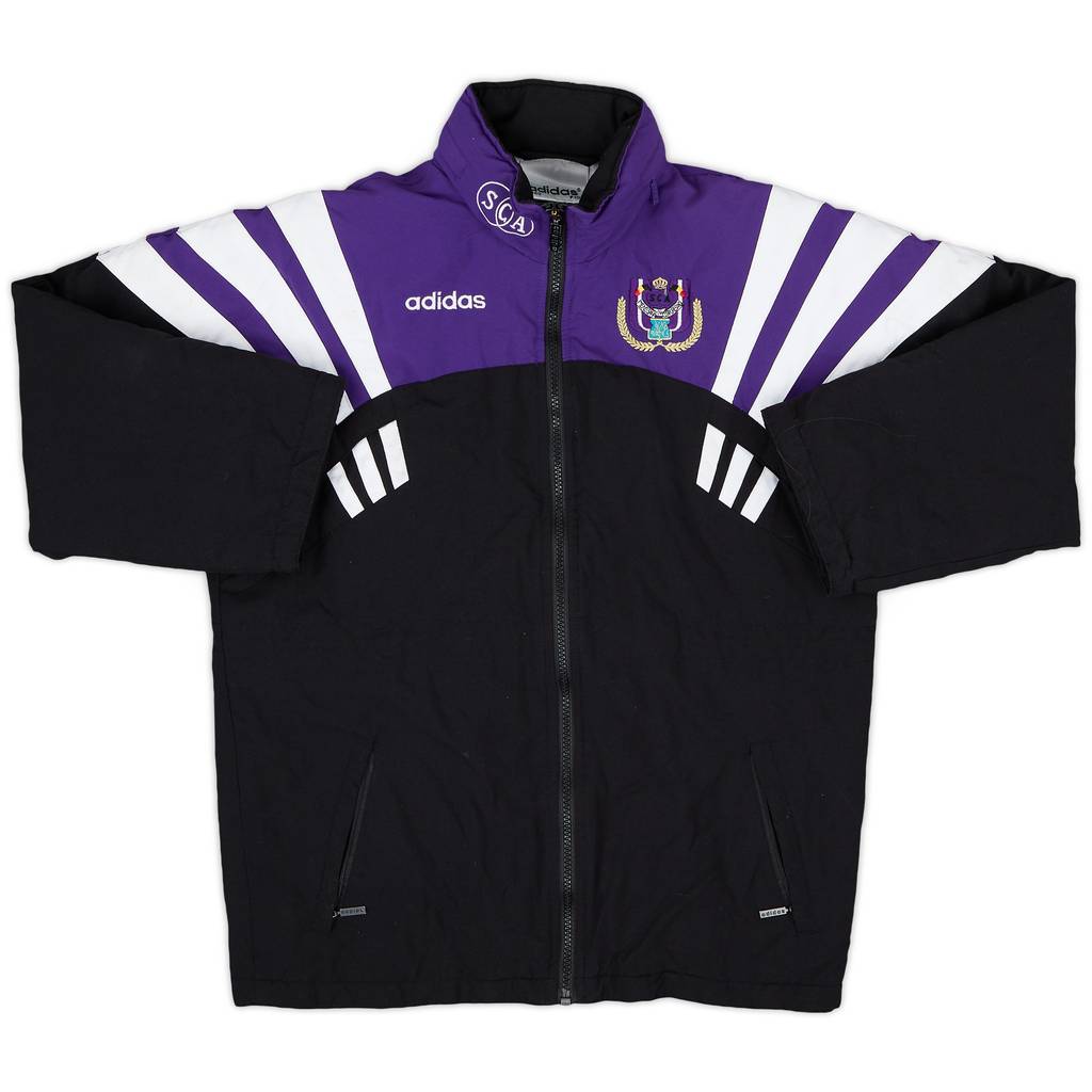 1996-97 Anderlecht adidas Hooded Rain Jacket - 8/10 - (M.Boys)
