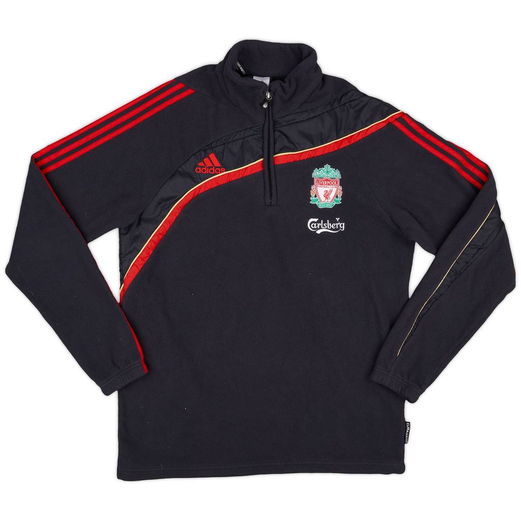 2009-10 Liverpool adidas 1/4 Zip Fleece Top - 9/10 - (XL)