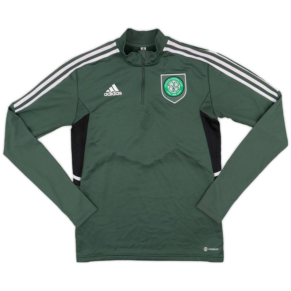 2022-23 Celtic adidas 1/4 Zip Drill Top - 5/10 - (S)