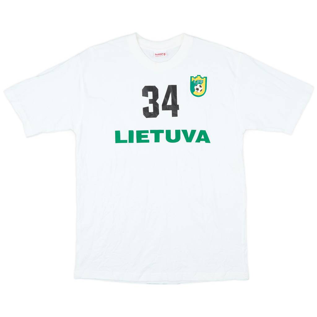 2002-03 Lithuania Player Issue Hummel Training Shirt #34 - 8/10 - (L)