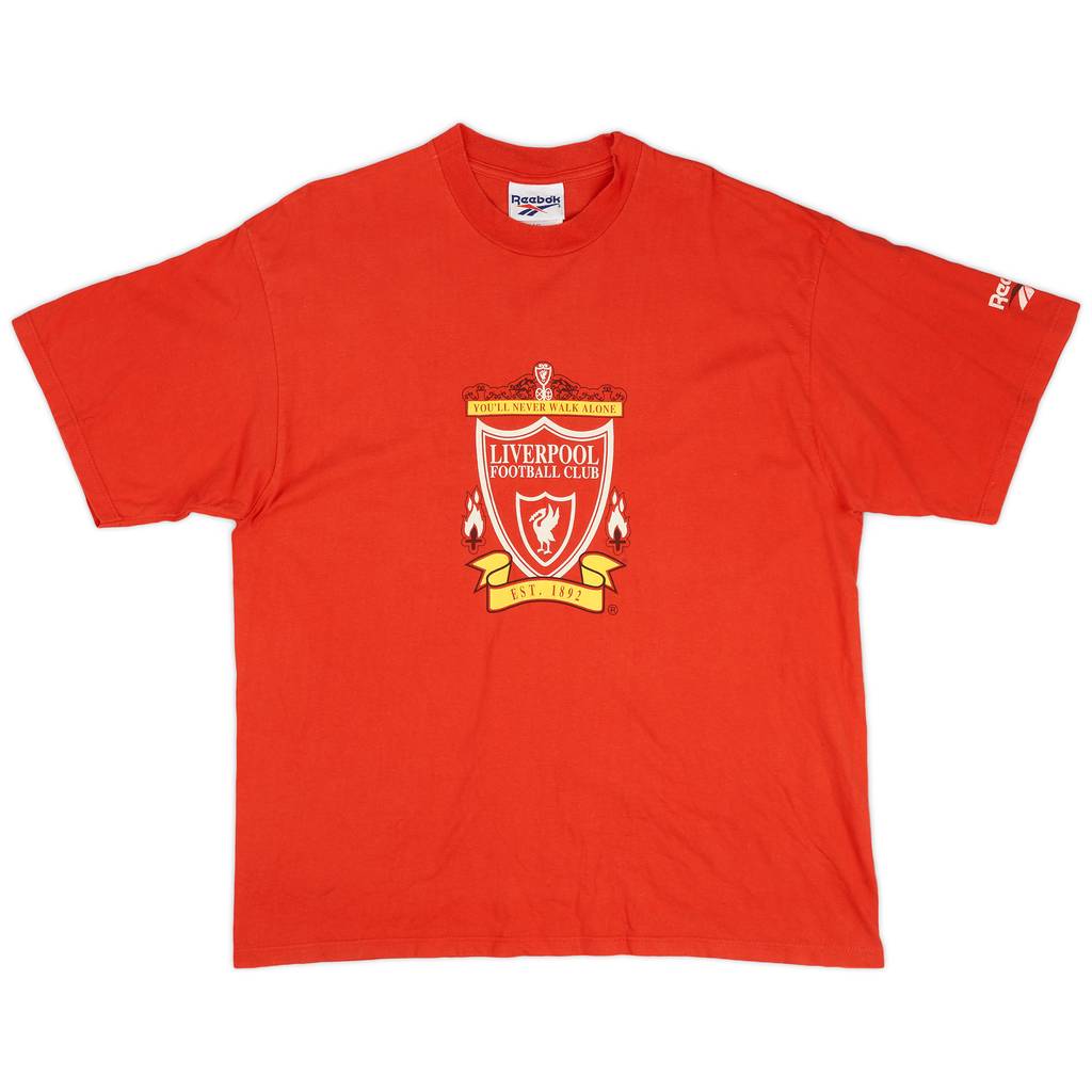 1996-98 Liverpool Reebok Cotton Tee - 9/10 - (XL)