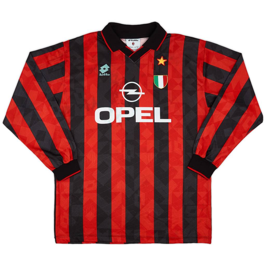 1994-95 AC Milan Home L/S Shirt - 5/10 - (XL)