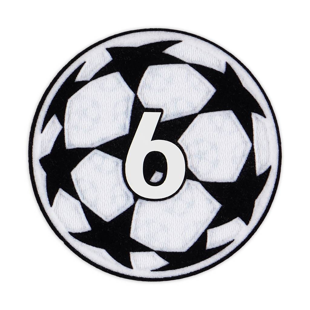 2024-25 UEFA Champions League 6 Times Winners Player Issue Badge of Honour Patch