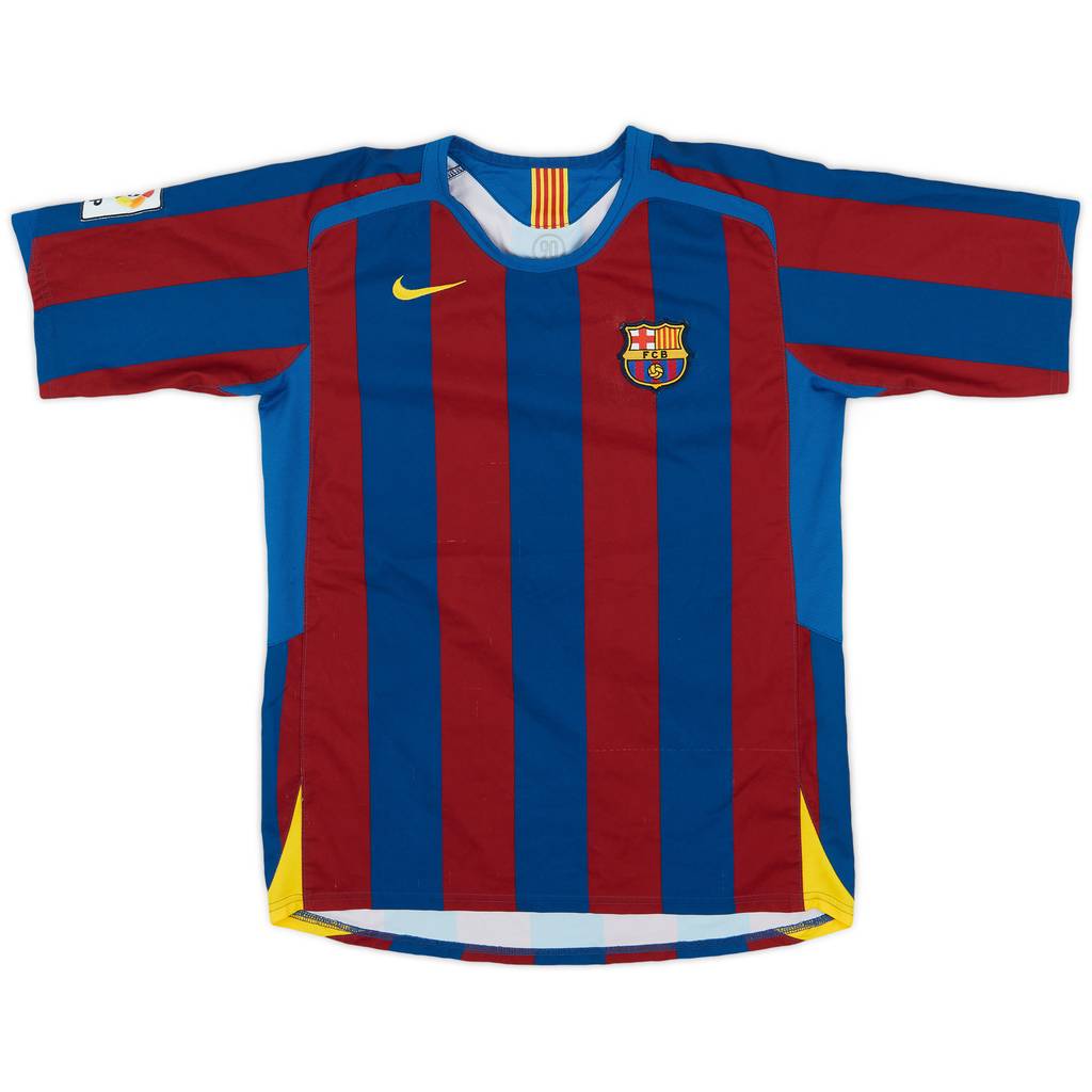 2005-06 Barcelona Home Shirt - 8/10 - (XL.Boys)