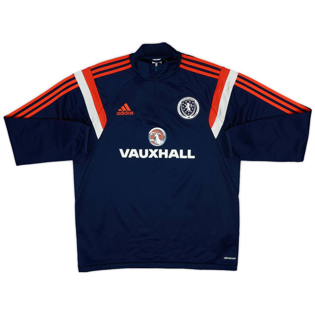 2014-15 Scotland adidas 1/4 Zip Training Top - 9/10 - (L)