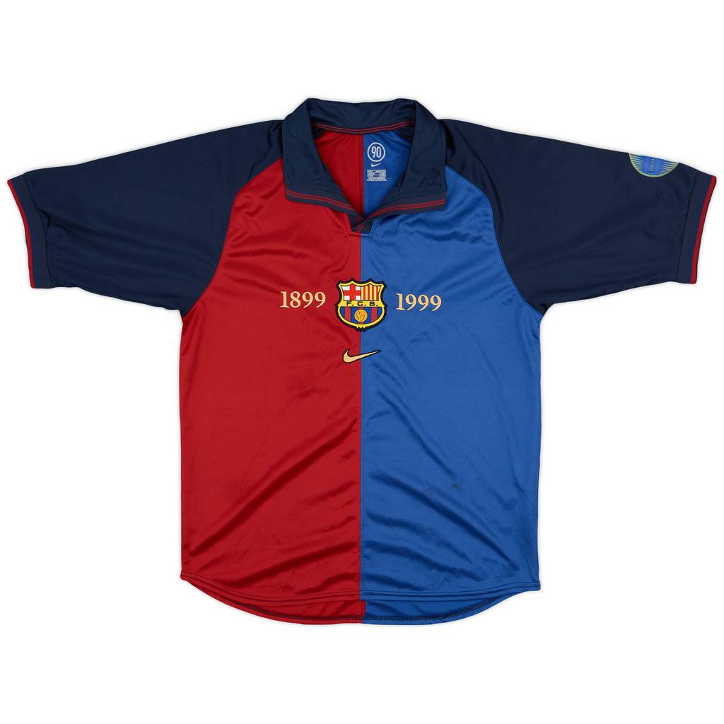 2004-05 Barcelona Nike Retro 1999-00 Centenary Home Shirt - 7/10 - (S)