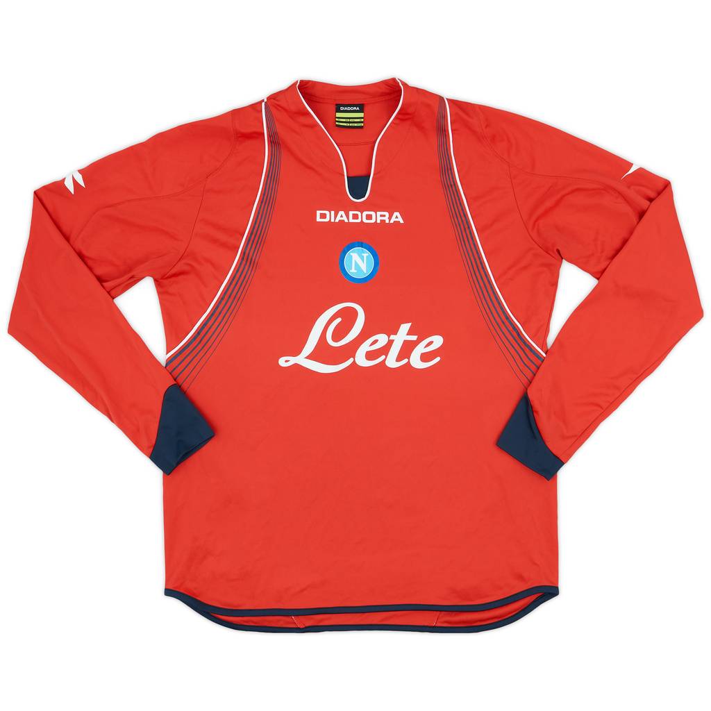 2007-08 Napoli Away L/S Shirt - 5/10 - (XL)