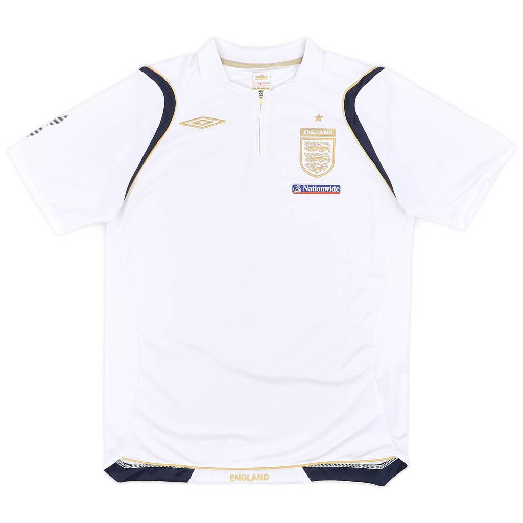 2007-08 England Umbro 1/4 Zip Polo Shirt - 9/10 - (M)