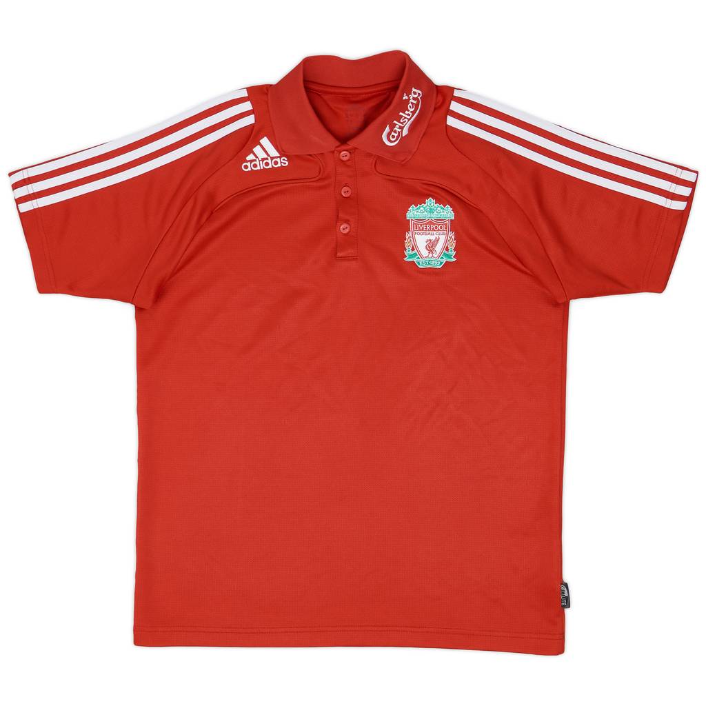 2008-09 Liverpool adidas Polo Shirt - 8/10 - (M)