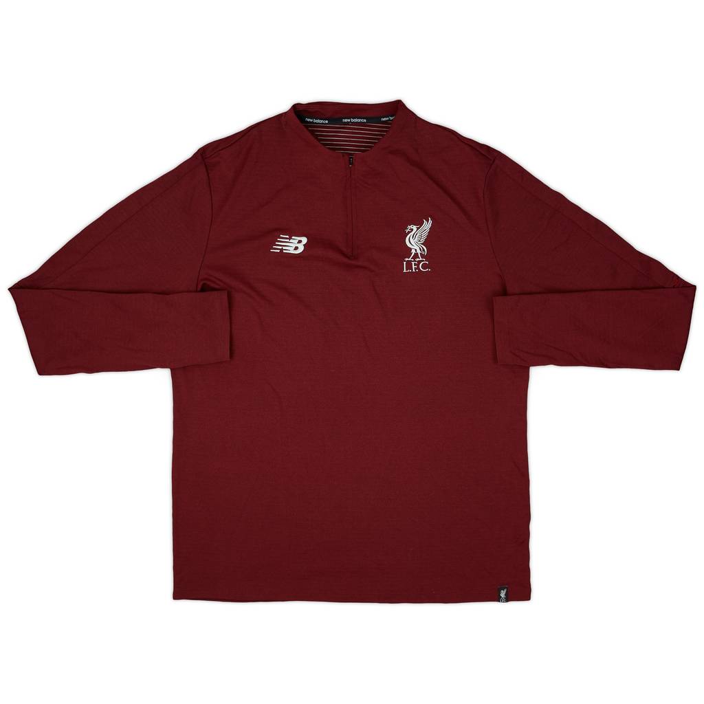 2018-19 Liverpool New Balance 1/4 Zip Training Top - 8/10 - (L)