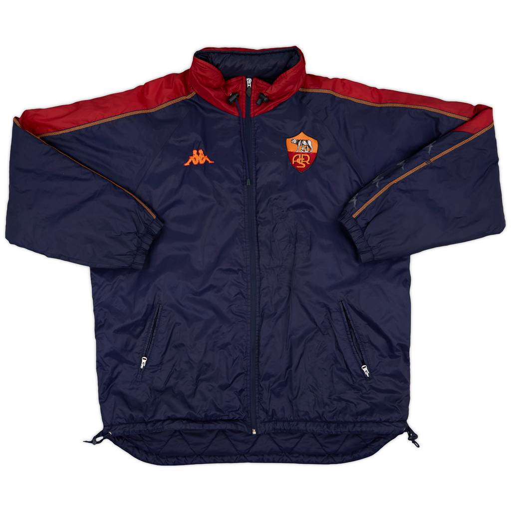 2002-03 Roma Kappa Hooded Padded Bench Coat - 6/10 - (XXL)