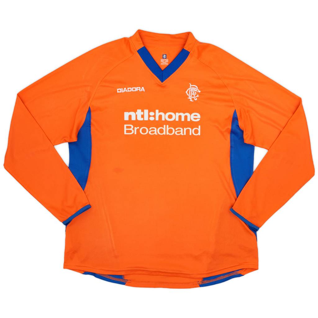 2002-03 Rangers Away L/S Shirt - 8/10 - (XL)