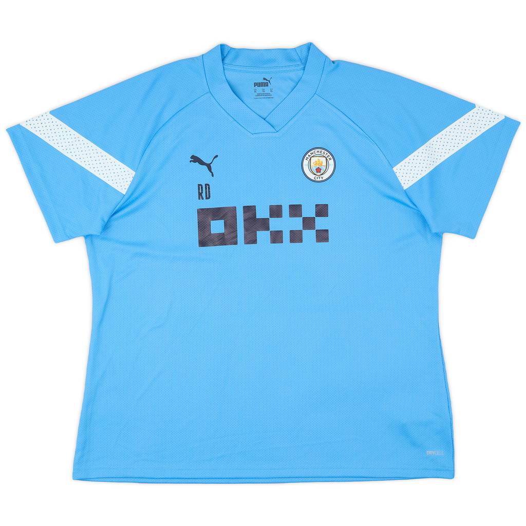2021-22 Manchester City Staff Issue Puma Training Shirt 'RD' - 9/10 - (XL)