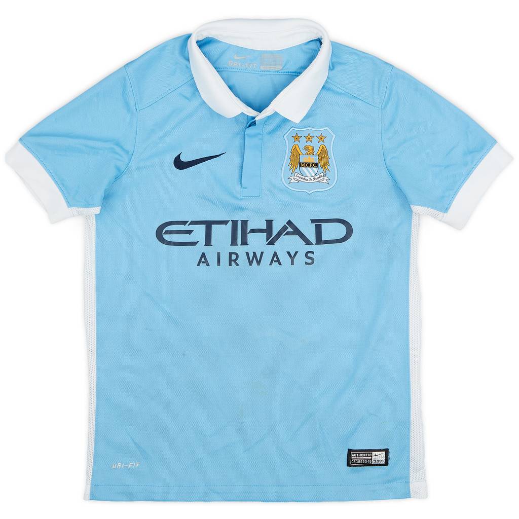 2015-16 Manchester City Home Shirt - 5/10 - (S.Boys)