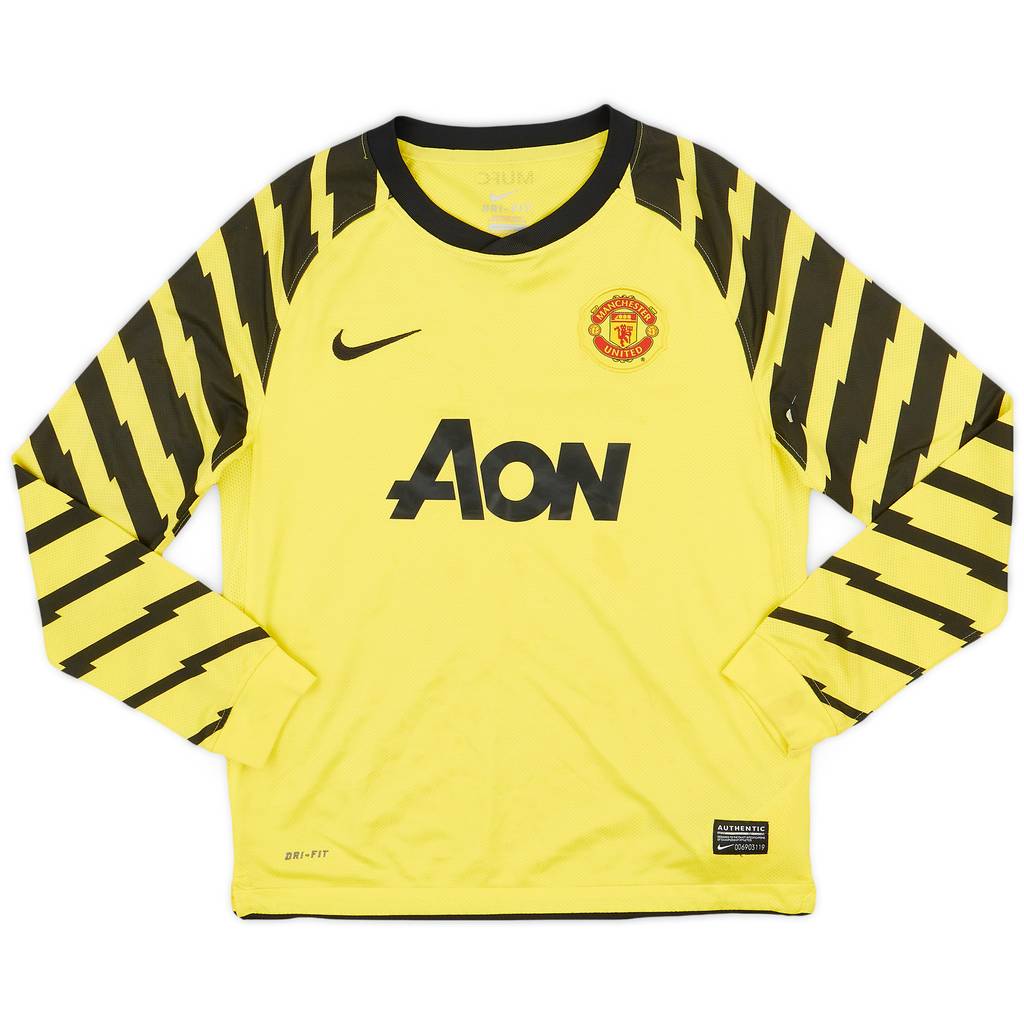 2010-11 Manchester United Yellow GK Shirt - 5/10 - (M.Boys)