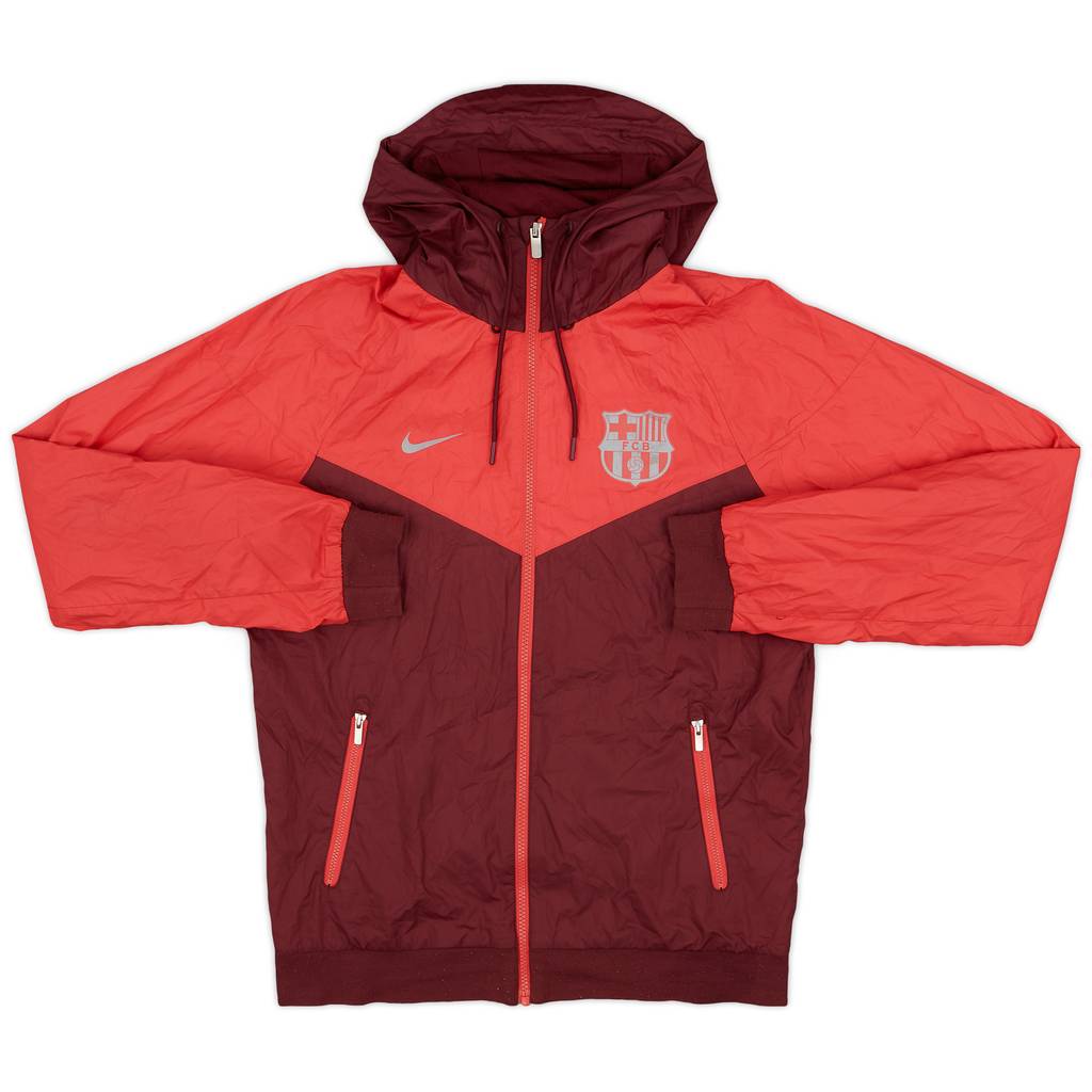2018-19 Barcelona Nike Hooded Rain Jacket - 7/10 - (S)