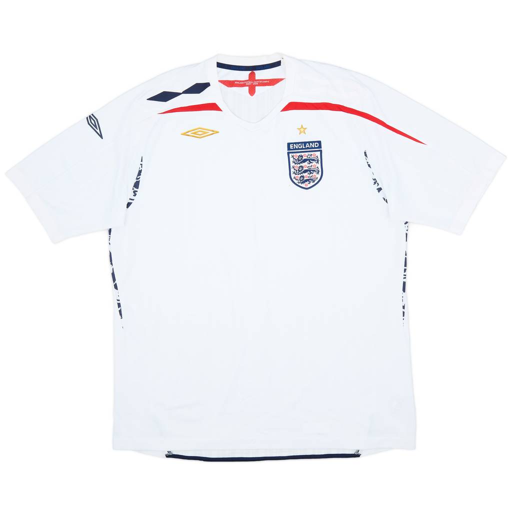 2007-09 England Home Shirt - 5/10 - (XXL)