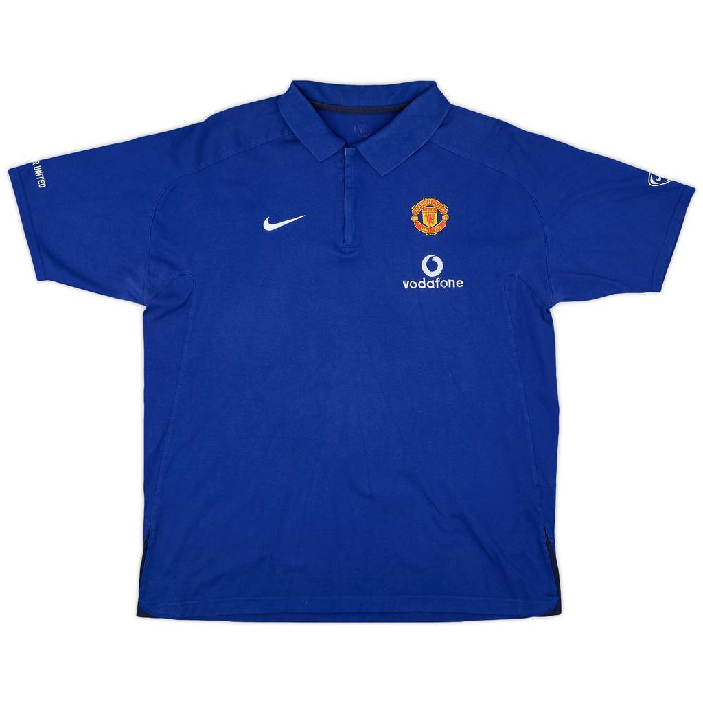 2005-06 Manchester United Nike 1/4 Zip Polo Shirt - 8/10 - (XXL)