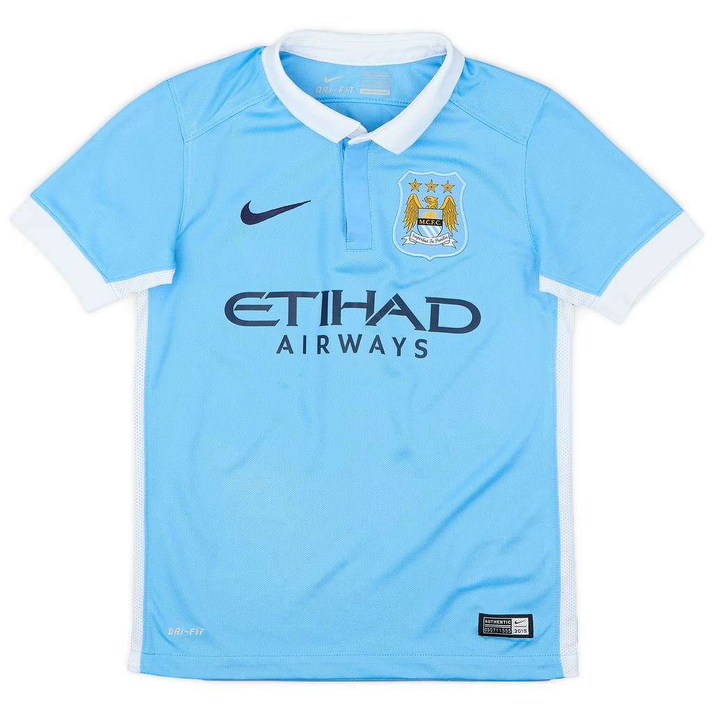 2015-16 Manchester City Home Shirt - 7/10 - (S.Boys)