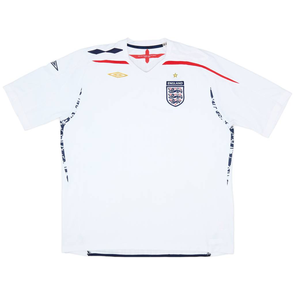 2007-09 England Home Shirt - 8/10 - (3XL)
