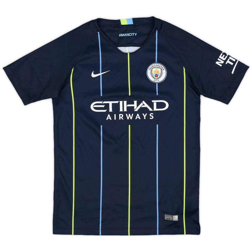 2018-19 Manchester City Away Shirt - 9/10 - (L.Boys)