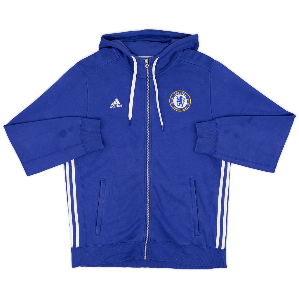 2016-17 Chelsea adidas Zipped Hooded Sweat Top - 9/10 - (L)