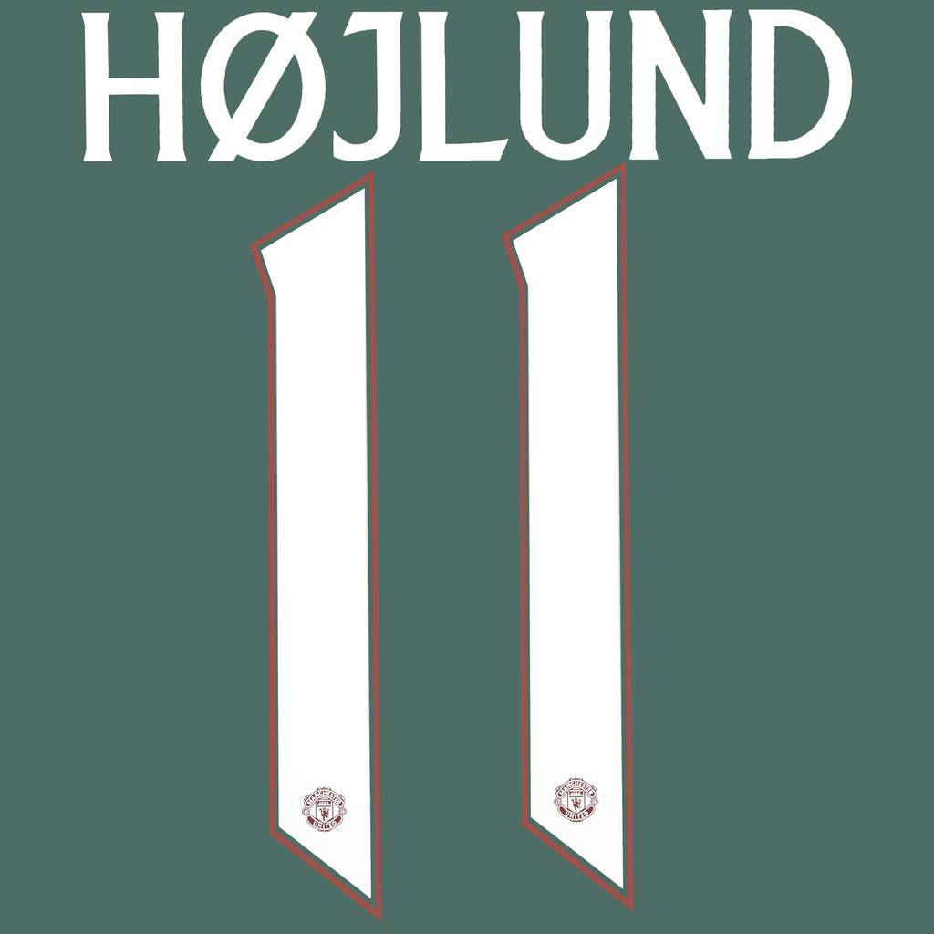 2023-24 Manchester United Away Cup Hojlund #11 Name Set