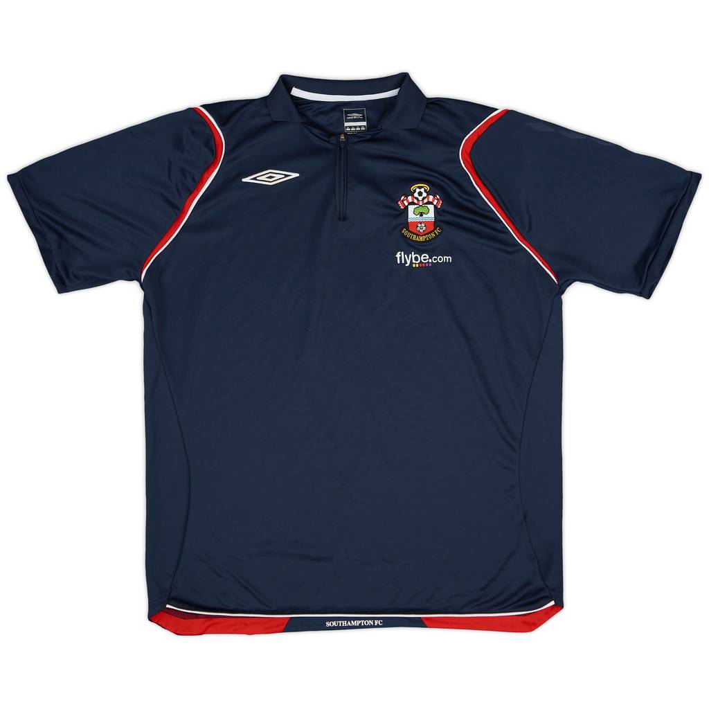 2008-09 Southampton Umbro 1/4 Zip Polo Shirt - 8/10 - (XL)