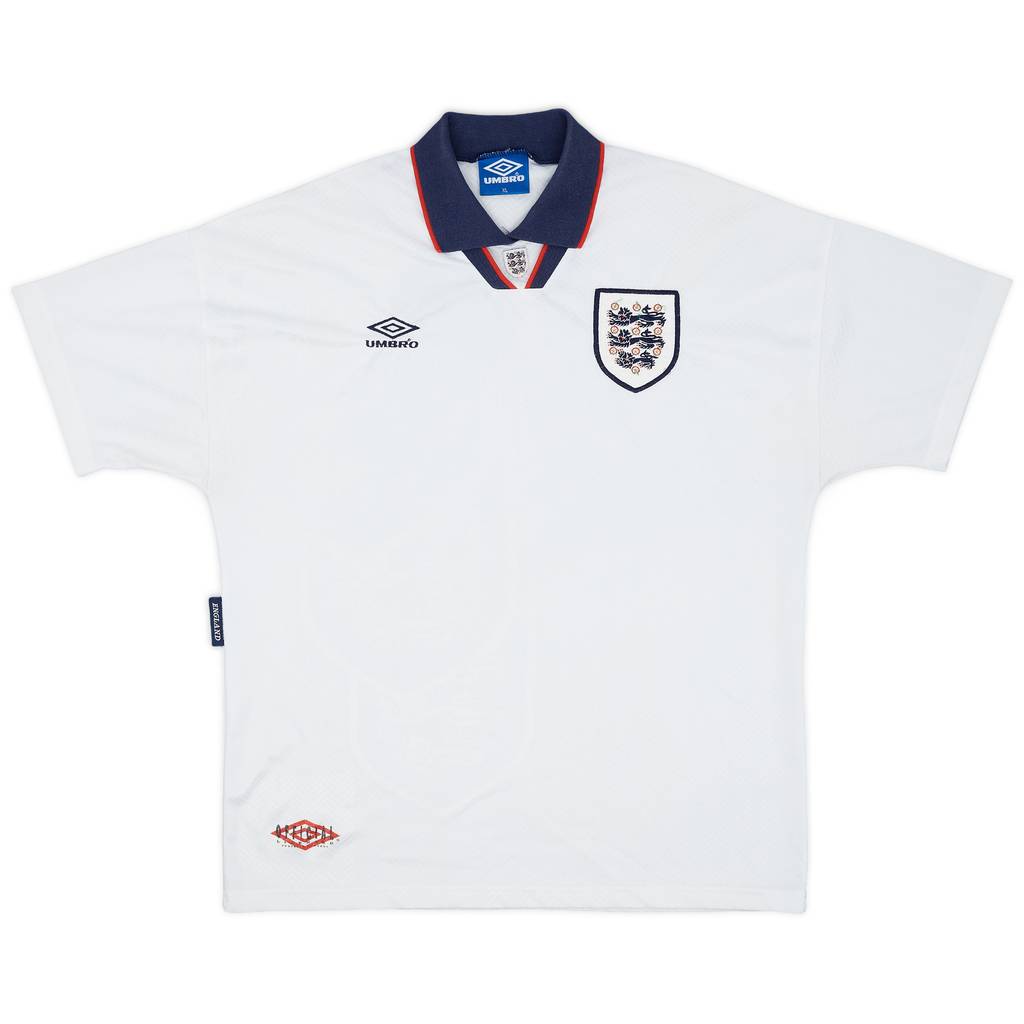 1993-95 England Home Shirt - 7/10 - (XL)
