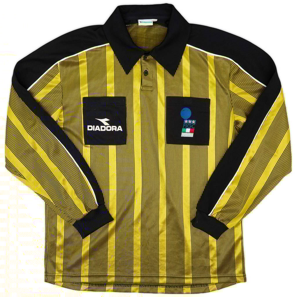 1999-00 Italy FIGC Diadora Referee L/S Shirt - 7/10 - (XL)
