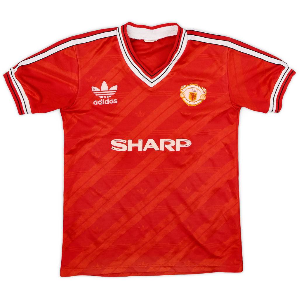 1986-88 Manchester United Home Shirt - 5/10 - (L.Boys)