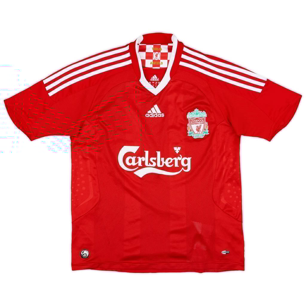 2008-10 Liverpool Home Shirt - 8/10 - (XL.Boys)
