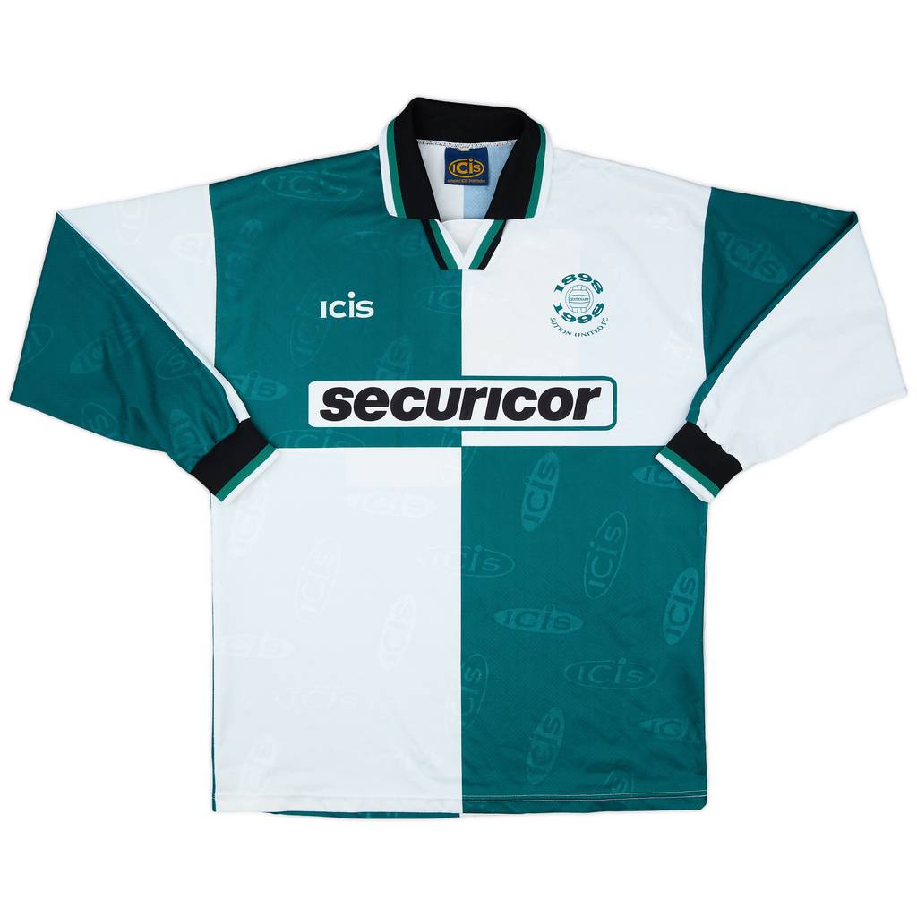 1998-99 Sutton United Away L/S Shirt - 8/10 - (L)