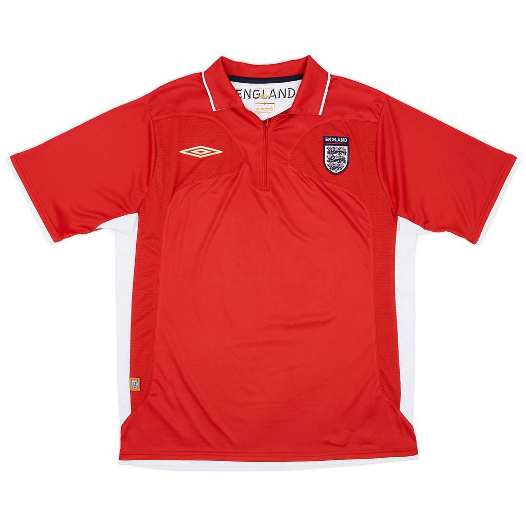 2007-09 England Umbro 1/4 Zip Polo Shirt - 10/10 - (L)