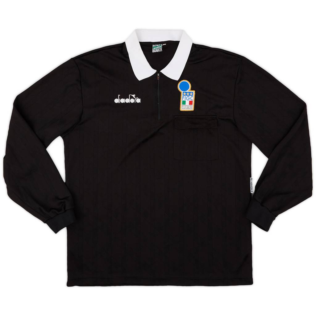 1990s Italy FIGC Diadora Referee L/S Shirt - 8/10 - (XL)