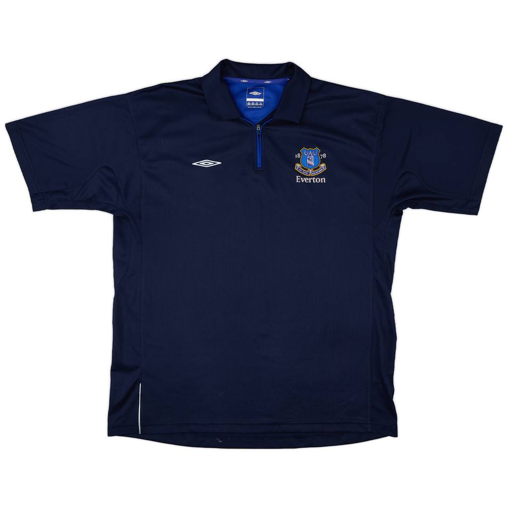 2006-07 Everton Umbro 1/4 Zip Training Polo - 7/10 - (XXL)