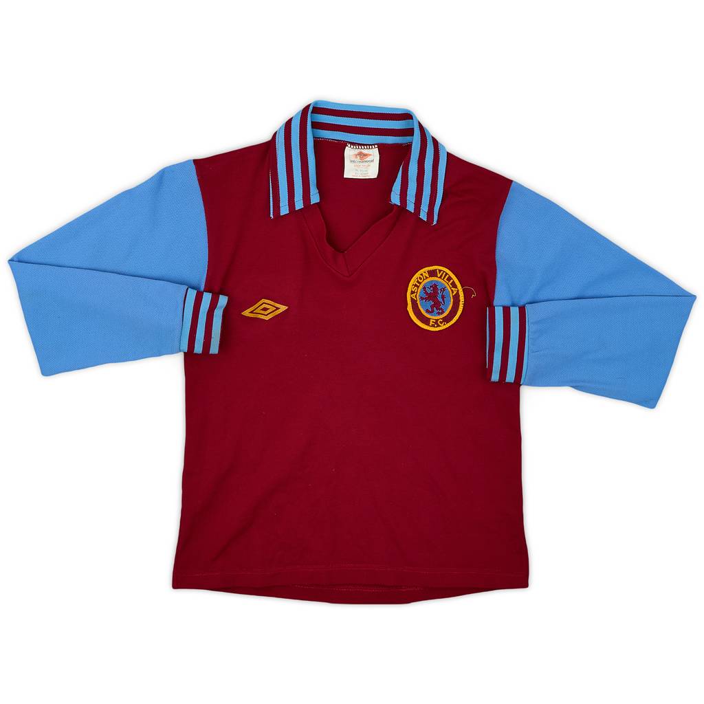 1976-81 Aston Villa Home L/S Shirt - 7/10 - (M.Boys)
