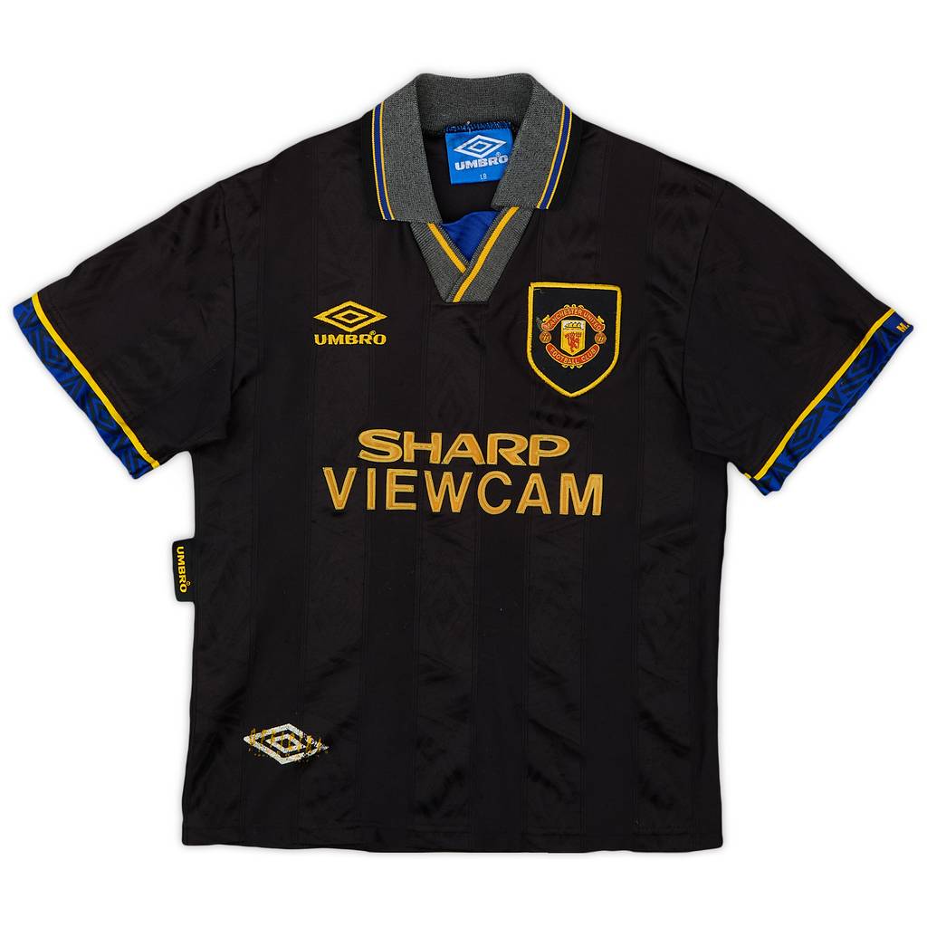 1993-95 Manchester United Away Shirt - 6/10 - (L.Boys)
