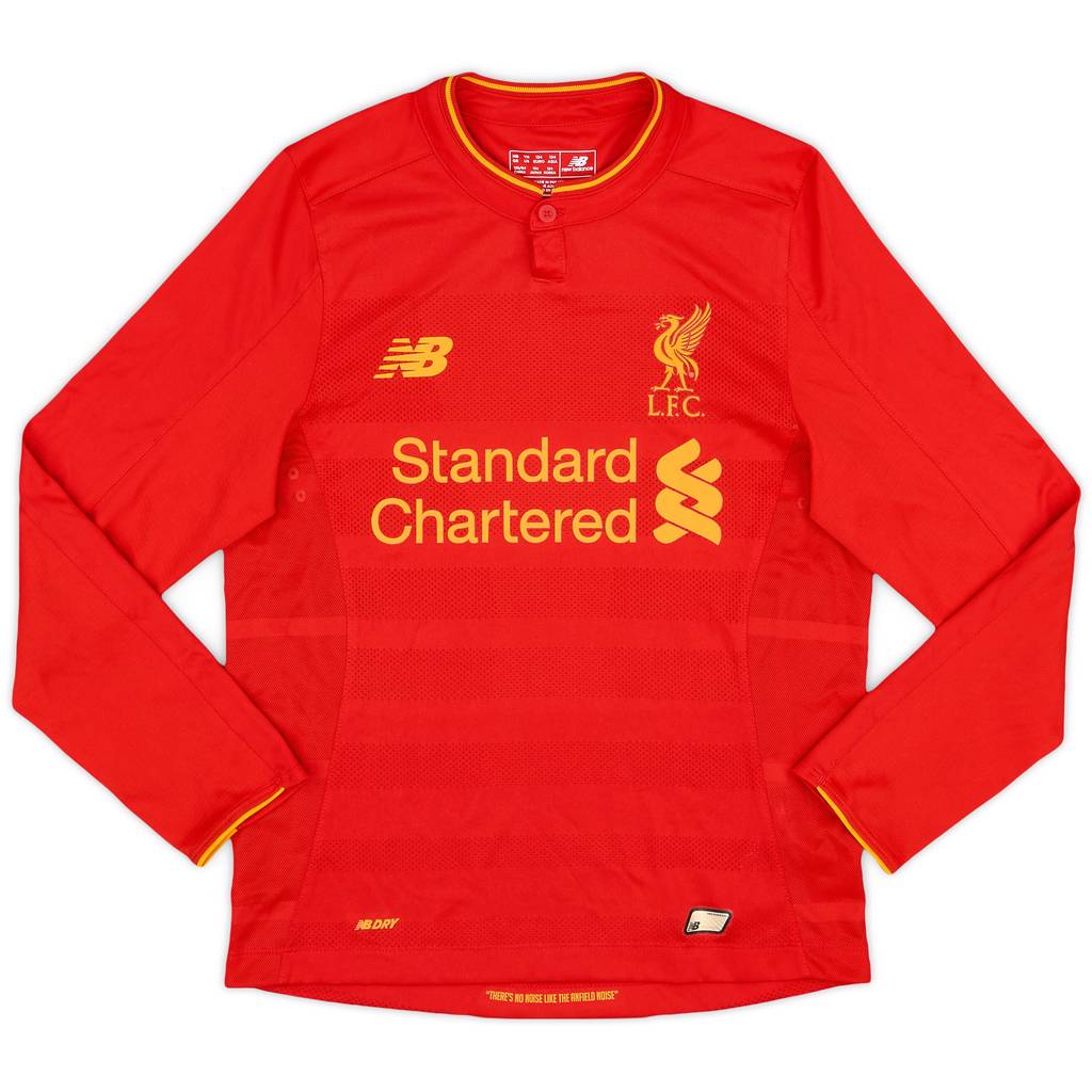2016-17 Liverpool Home L/S Shirt - 8/10 - (M.Boys)